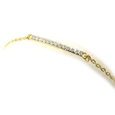 [K3435] - Βραχιόλι Επιχρυσωμένο 'Θεά' λευκό χρυσό