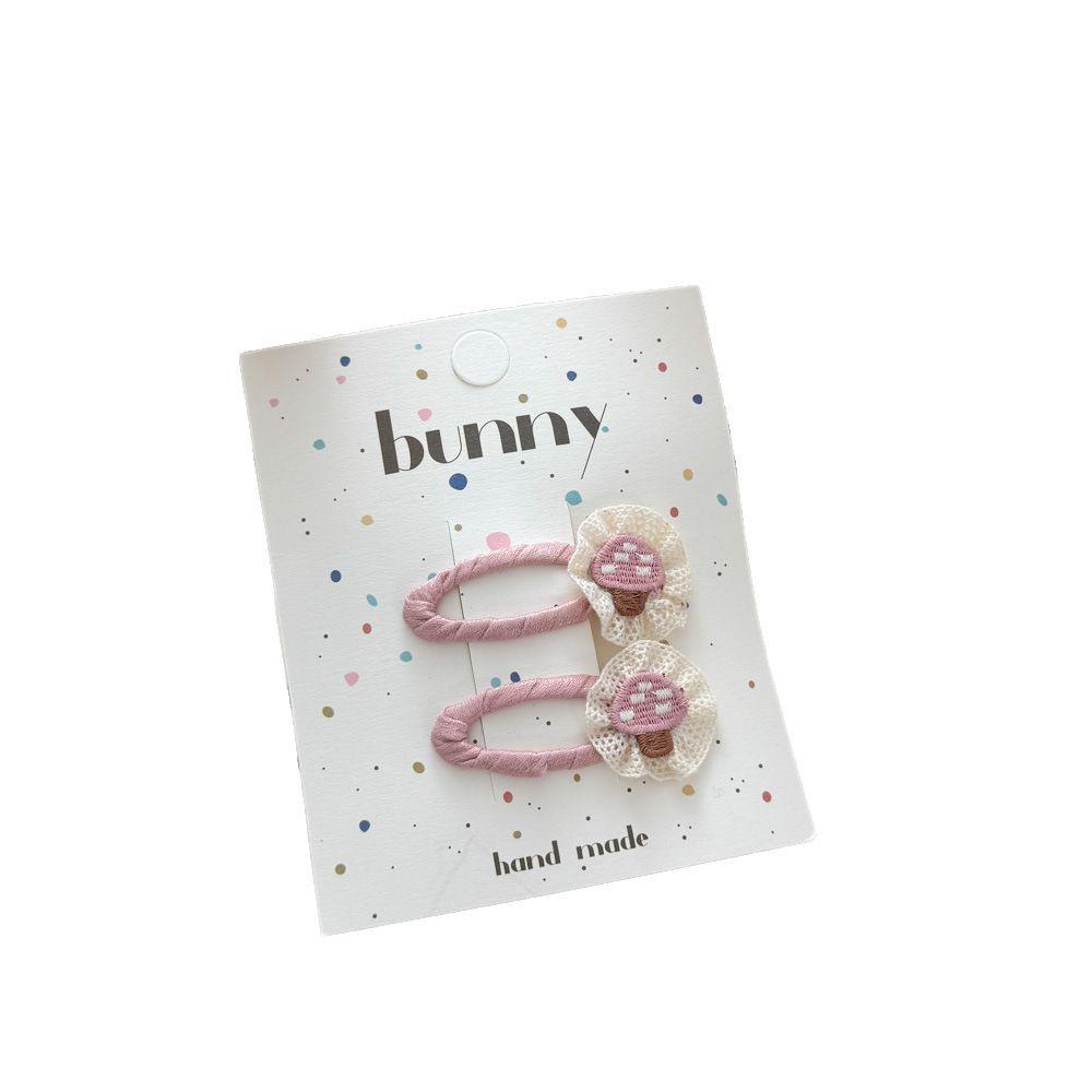 Spring/Summer Pink Series Cute Mushroom & Rabbit Hair Clips for Girls