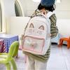 Preppy Style School Backpack Kitten Students School Bag Shoulder Bag Cartoon Cat Backpack  Outdoor