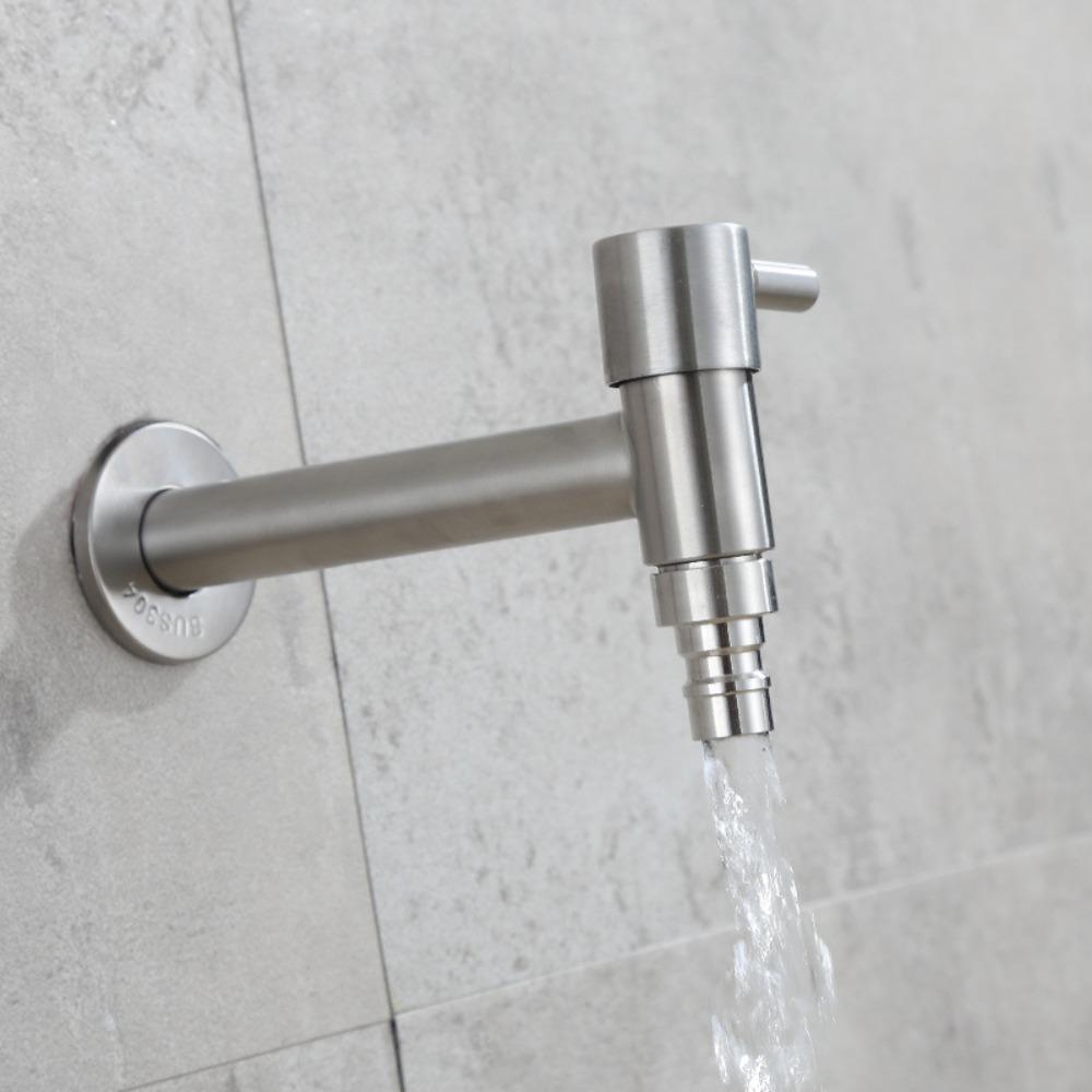 Wall Mounted Washing Machine Faucet T Shape Single Cold Faucet Practical Garden Bibcock  Bathroom