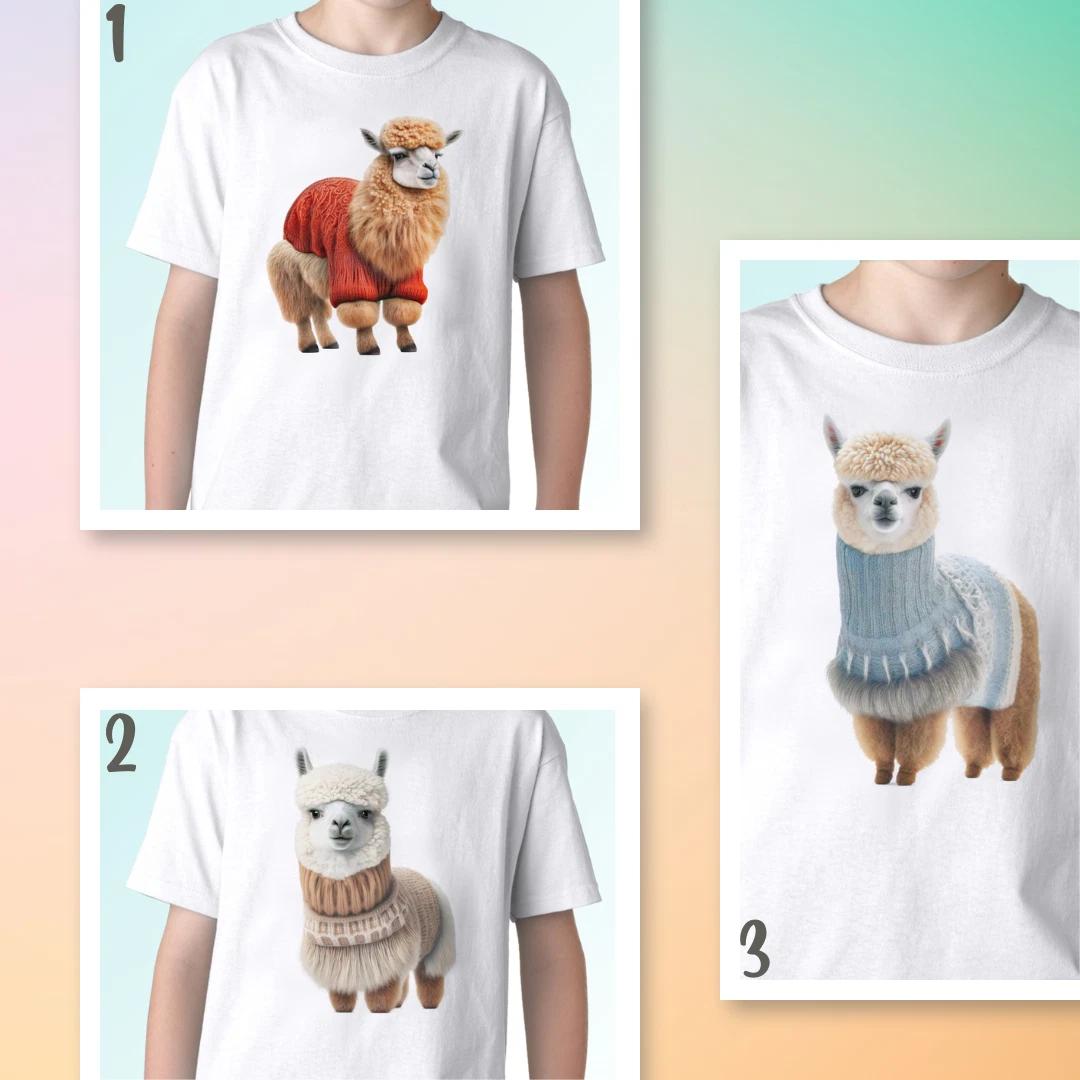 

Lama kids boys T-Shirt Llama tee fantasy top funny animal gift s s kids baby size 110