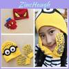Soft Acrylic Minions Gloves And Hat Set For Kids Adorable Cartoon Winter Accessories