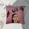 Singer Negative Spaces P-Poppy Pillow Case Square Double-Sided Printing Short Plush Sofa Cushion Cover Bedroom Bedside Pillow