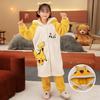 Girls Winter Coral Fleece Pajama Set Long Sleeve Hooded Sleepwear Kids 8 Years Soft Warm Home Outfit