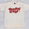 Reading Is Hot - Y2k T-Shirt, Iconic Slogan T-shirt, 90s Aesthetic Retro Meme Vintage Book Girl Summer T-Shirt