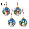 Faux Diamond Painting Craft Set 4Pcs Hanging Art Kit for Christmas Tree, DIY Mini Diamonds Acrylic Pendant Ornament Kit, Window Adults Beginners