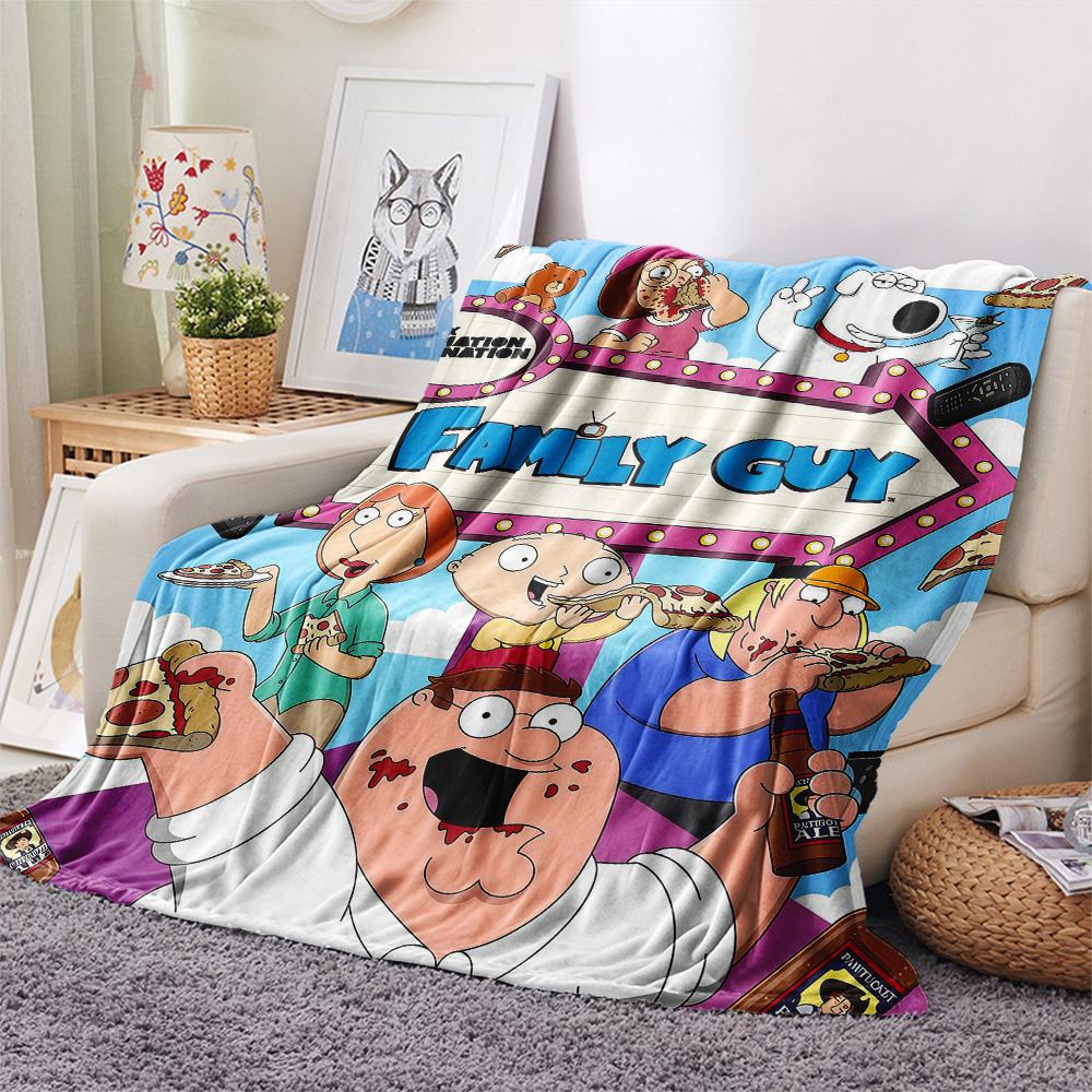 Family Guy Flannel Blanket, High quality Comfortable for All Seasons, Home Decor, Warmth and Comfort