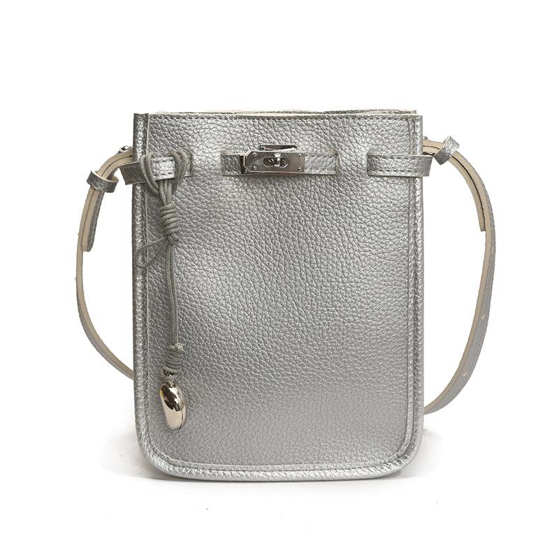 Изысканная мягкая вместительная многосекционная наплечная сумка - Модная универсальная простая однотонная сумка кроссбоди/сумка серебряный