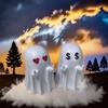Halloween Ghost Ornament Resin Creative Middle Finger Provocative Tabletop Friend Gift Decoration CraftsFigurines & Miniatures