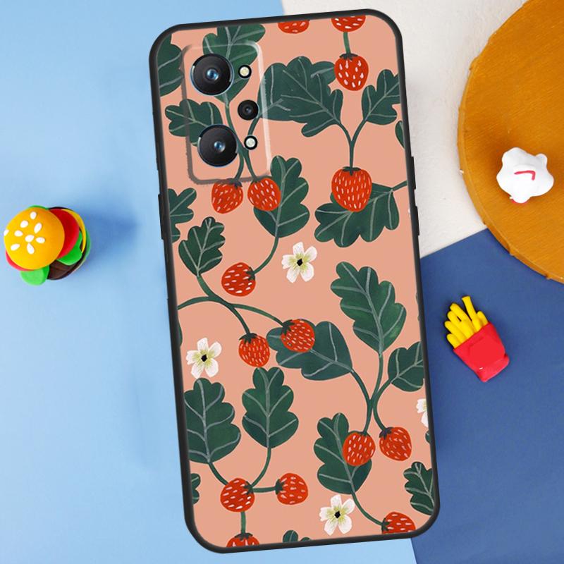 Cute Strawberry For Realme C55 C67 C61 C75 C53 C51 C21Y C25S GT 6 6T 5 GT7 Pro 10 11 12 13 14 Pro Plus Case