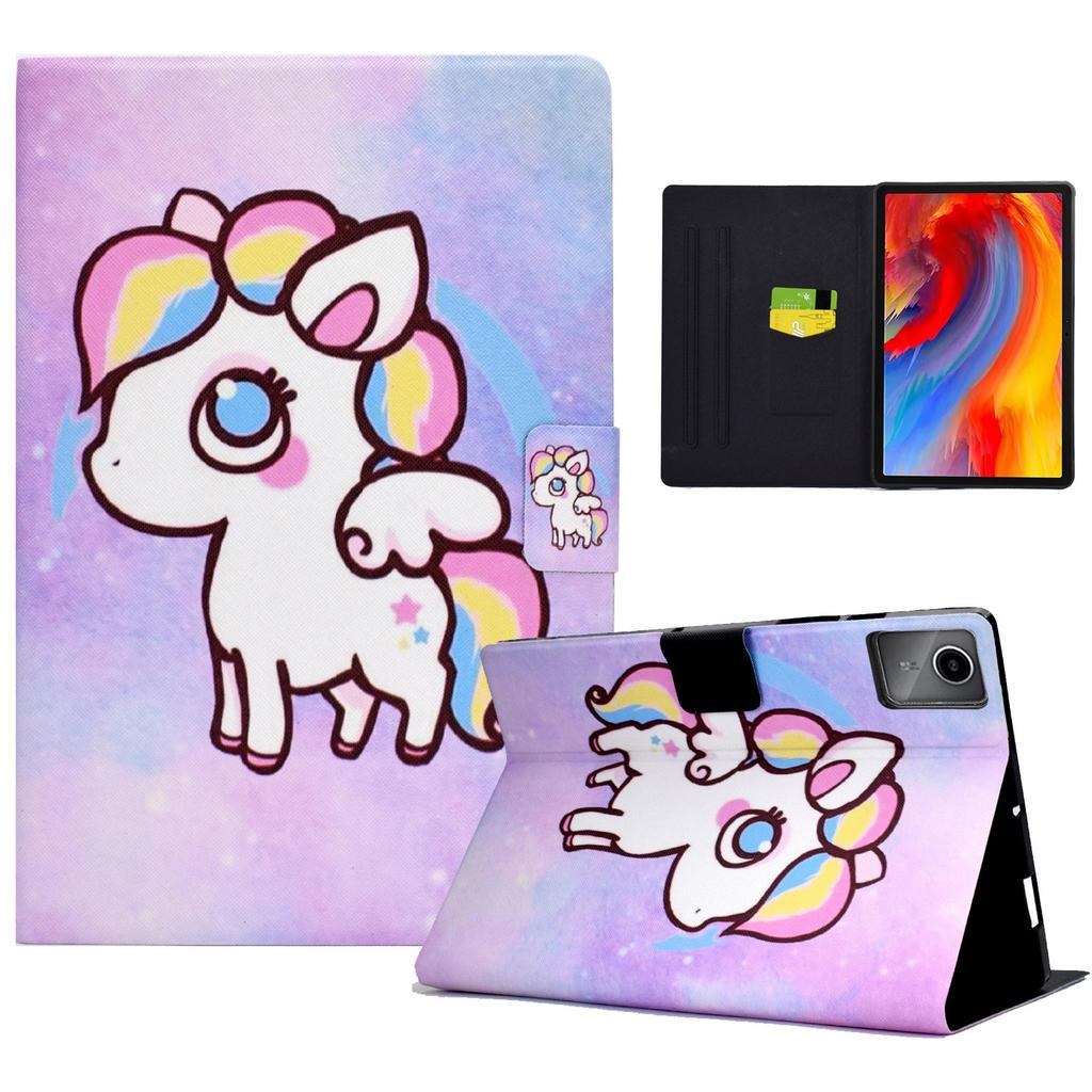 A2 Für Lenovo Tab M11/Xiaoxin Pad 11 2024 Lederhülle Musterbedruckt Kartenfächer Tablet-Abdeckung