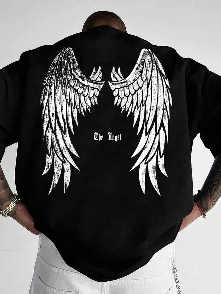 The Angel Wings Print T-Shirt Pinterest