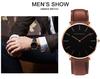 Men's Minimalist Waterproof Leather Strap Quartz Watch