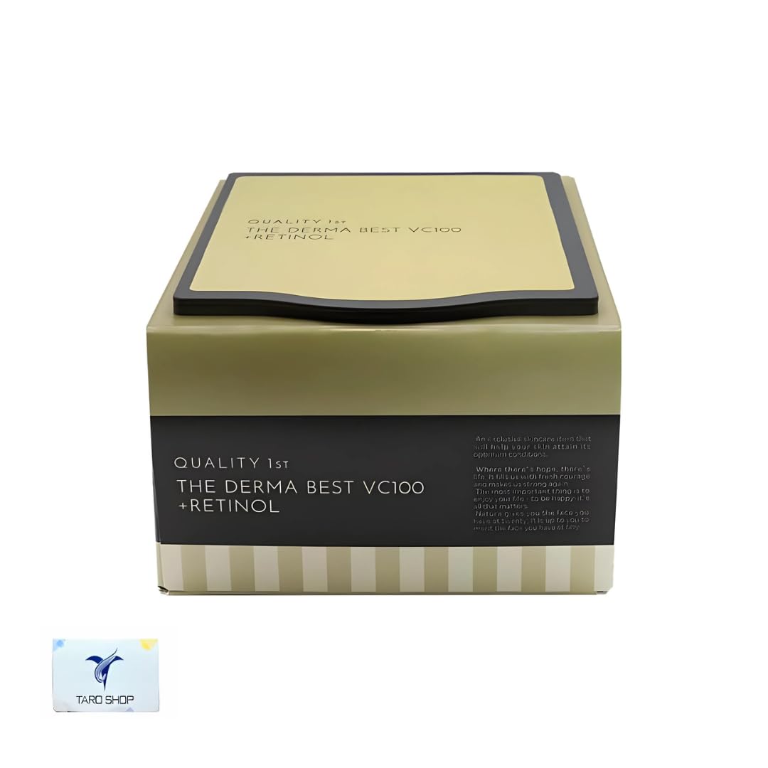 

Quality First The Derma Best VC100 Plus Retinol Face Sheet Large Includes Tissues Mask, 20-Pack, Capacity, (Gold) золотой