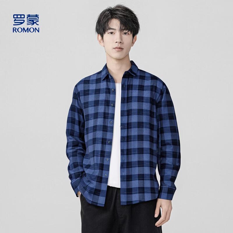 Romon Men s Breathable Casual Long-Sleeve Shirt 54