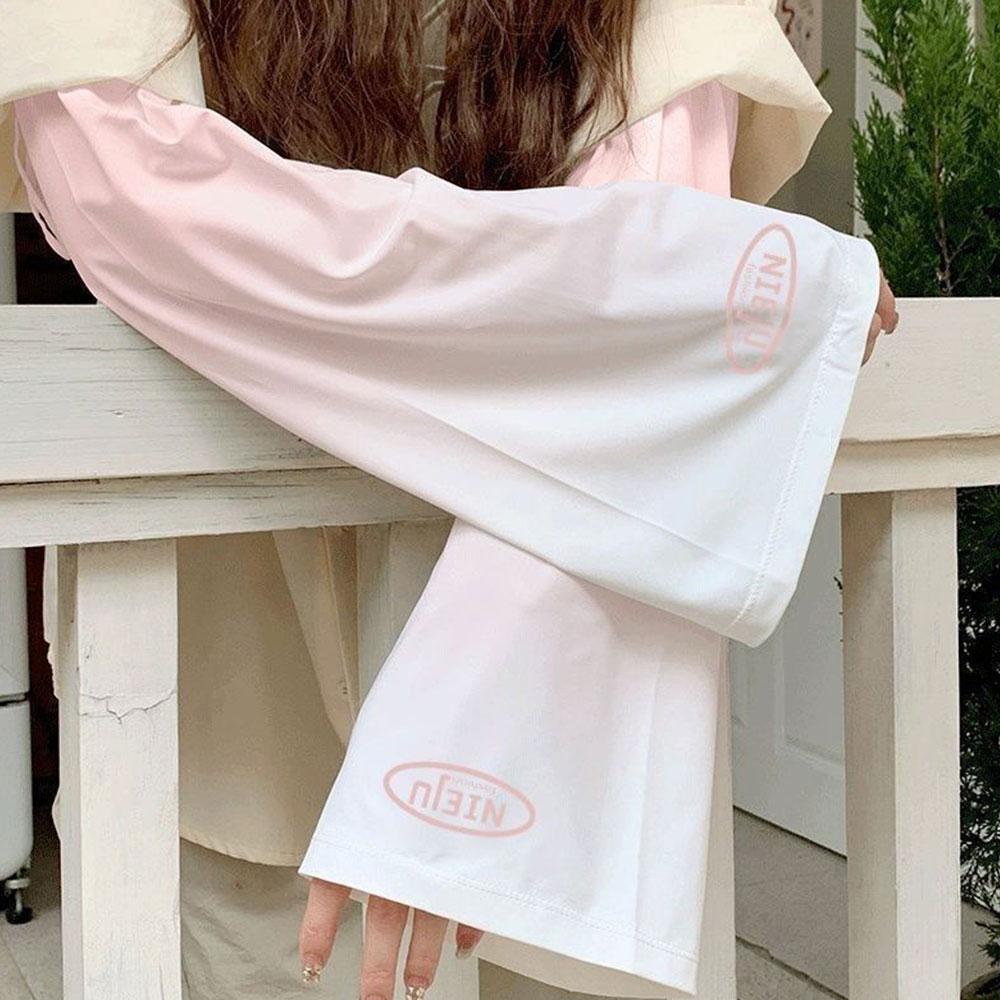 New Large Size Arm Sleeves Women Men Driving Cycling UV Protection Sleeves Summer Ice Sleeve Gloves Loose Breathable Arm Cover