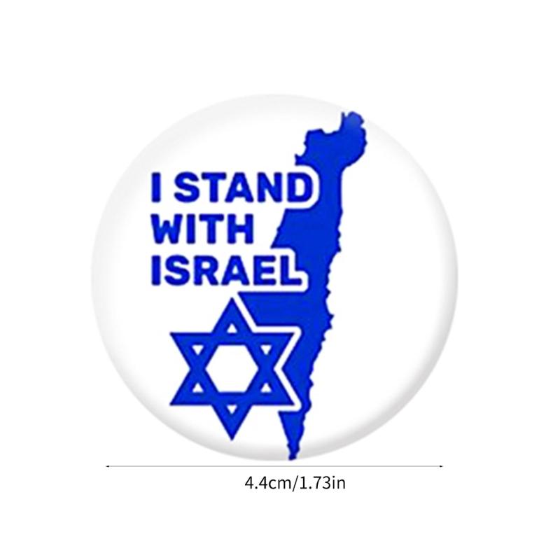 12 Stück Israelische Nationalflagge Anstecknadel Kleine Runde Plakette Metall Israelische Brosche Kleidung Hut Anstecknadel Dekoration Souvenir Geschenke