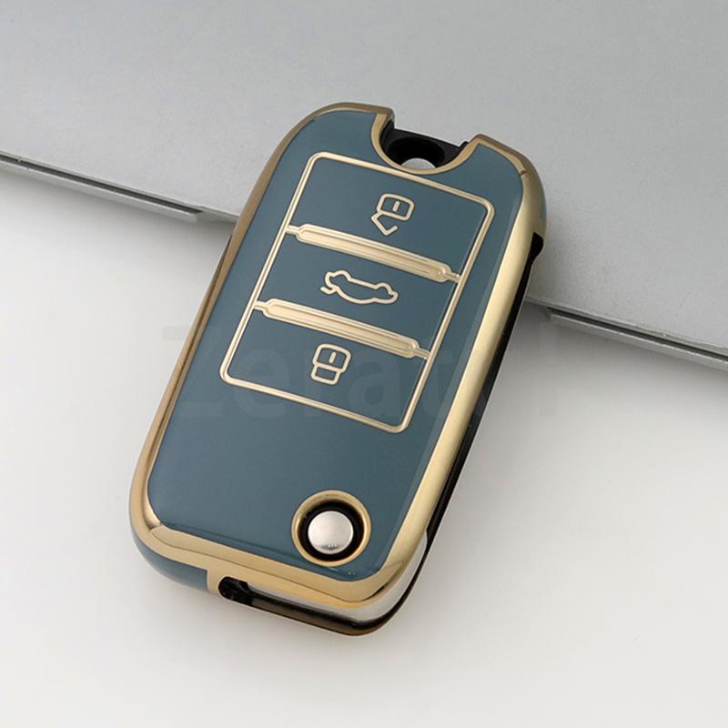 Soft Tpu Auto Flip Key Fob Cover Case Bag Fit For Roewe Rx5 Mg3 Mg5 Mg6 Mg7 Mg Zs Gt Gs 350 360 750 Housing Protector Auto Accessories