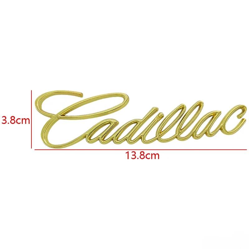 13.8x3.8cm Cadillac Classic Script Trunk Emblem 3D Metal Badge For CT4 CT5 XT4 XT5 XT6 ATS CTS XTS Auto Side Decoration Sticker