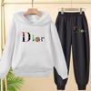 Children Commodity Hoodie Colored Letters Sports Pullover3-12Yrs Coat Sweatshirt+Pants 2P Boys Girls Toddler Clothes Leisure Set