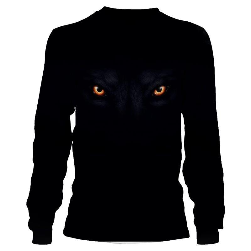 

Спортивная одежда для мужчин, животных, волков, простые футболки, осенний топ с круглым вырезом и длинным рукавом, мужская весенняя футболка больших размеров с 3D-принтом 6XL