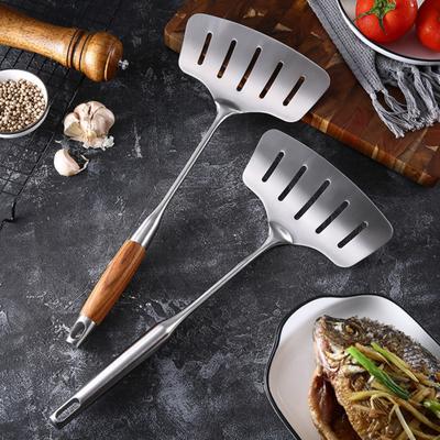 Cucina antiscivolo in acciaio inox spatola pesce frittura pala Leaky bistecca pentole