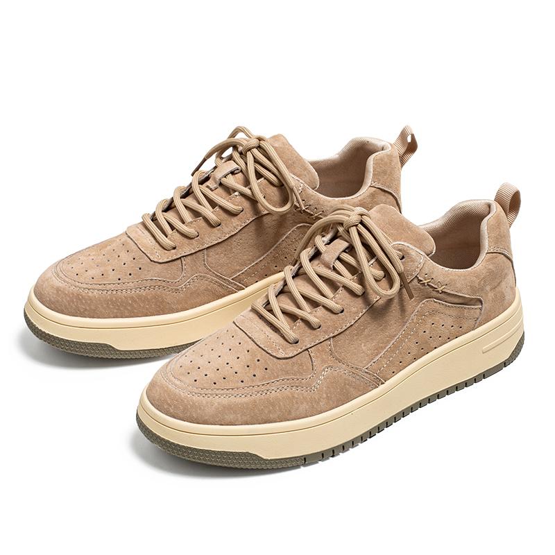 

Мужская повседневная обувь, легкие дышащие мужские коричневые туфли на плоской подошве со шнуровкой, мужские замшевые кроссовки для бизнеса и путешествий, унисекс, теннисные туфли для мужчин 44 бежевый