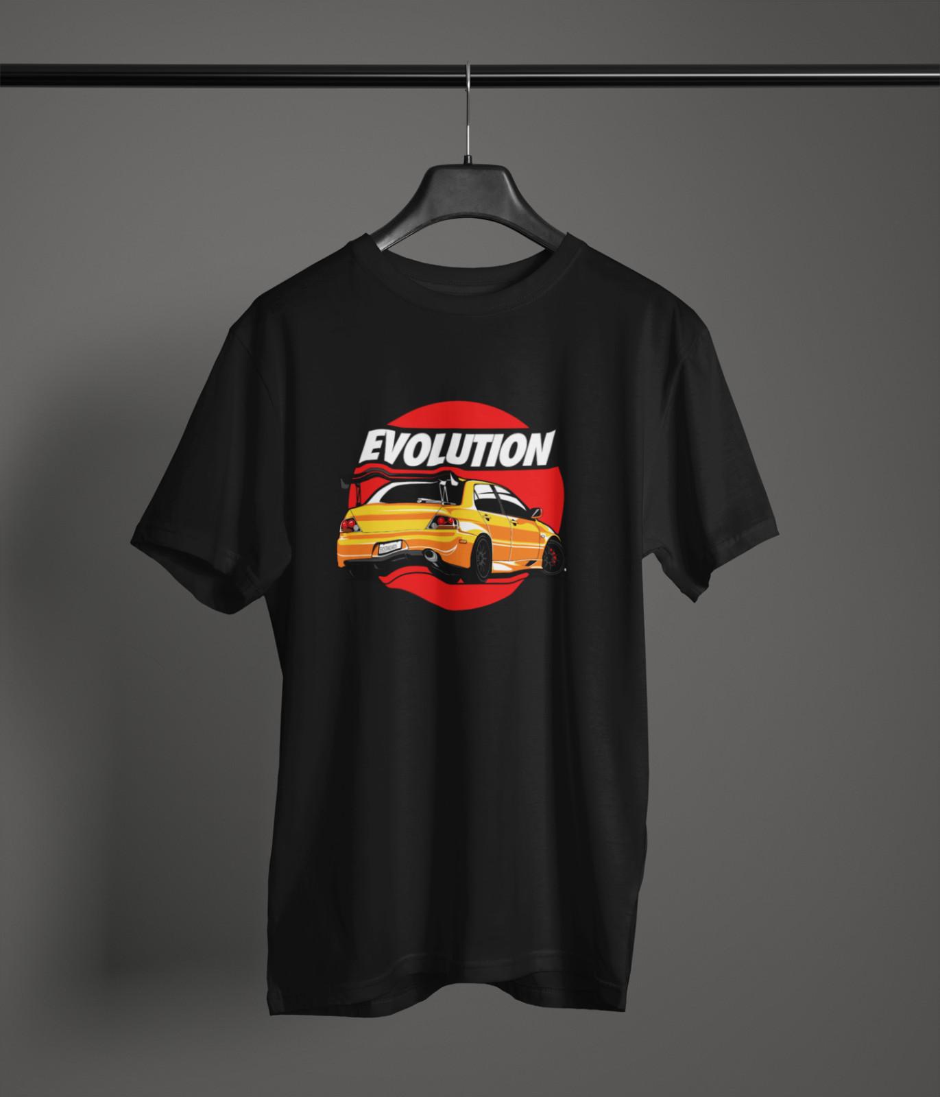 Футболка с фан-артом Evolution 100% хлопок Mitsubishi Lancer JDM Rally Графическая футболка 2XL