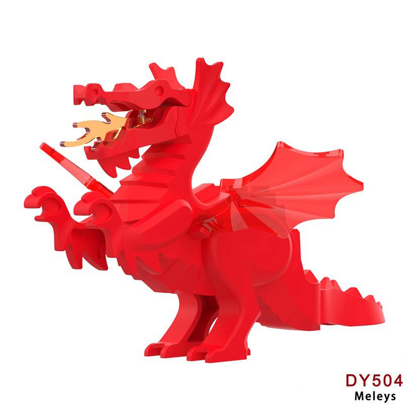 MOC Animal Building Block Accessories Set Crow Parrot Peacock Eagle Flamingo Transport Horse Ox Cart Gift Brick Model Toy K001