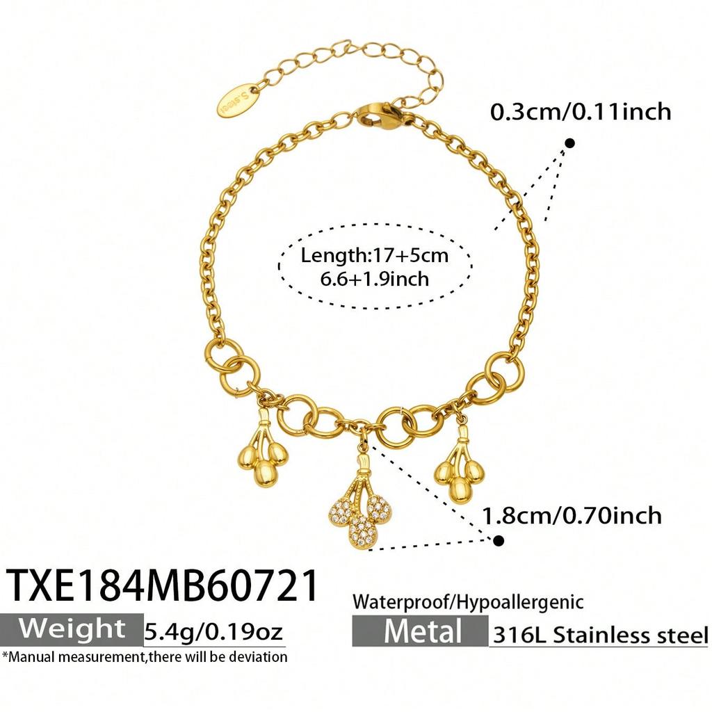 European and American Zirconium Pattern Pendant Necklace Bracelet Gentle Commuting Atmosphere Jewelry Women