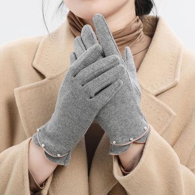 Women's Warm Gloves with Elastic Touch Screen and Cute Cycling Knitted Gloves