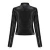 New Leather Jacket Women's Short Coat Spring and Autumn Stand-up Collar Women's Leather Jacket Women's Thin Leather Coat