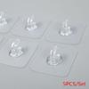 5Pcs Super Glue Hook Transparent Strong Self Adhesive Wall Hangers For Kitchen