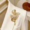 Dance Girls Ballet Dancing Brooches For Women Artistic Gymnastics Shining Crystal Brooch Pins Dress Coat Wedding Jewelry