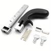 1Pc Professional Sharp Leather Strap String Belt Cutter Adjustable DIY Hand Cutting Tool with 2 Blades Craft Leather Tools