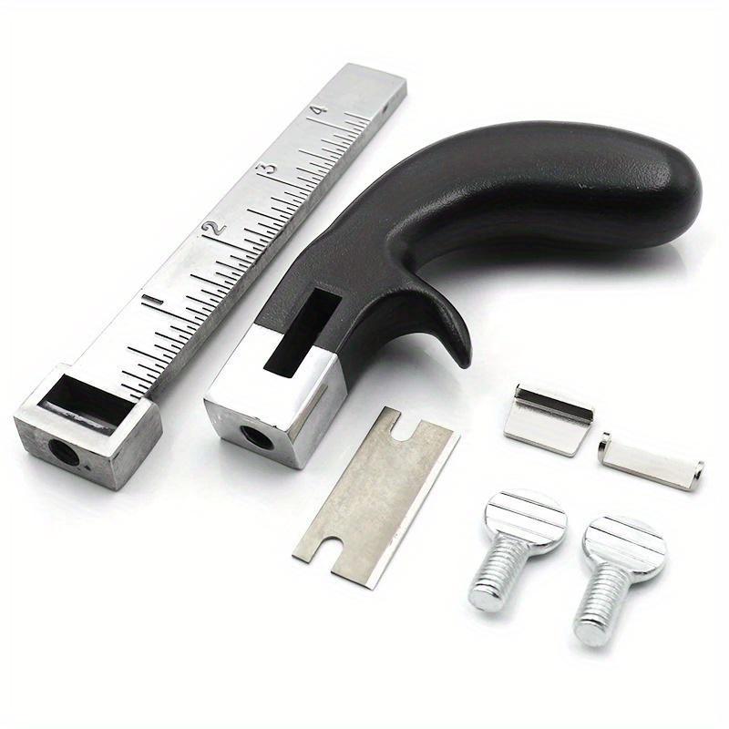 1Pc Professional Sharp Leather Strap String Belt Cutter Adjustable DIY Hand Cutting Tool with 2 Blades Craft Leather Tools