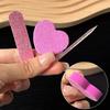 Set da 15 Pezzi / 3 Pezzi Lima per Unghie Mini, Tamponi e Bastoncini Lucidanti, Blocco Lucidante per Unghie Spugna a Forma di Cuore Double-Sided, Strumenti Lavabili per la Cura delle Unghie