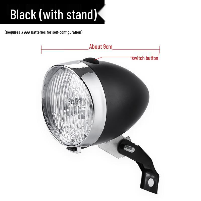 Lishi Retro 3-LED Bicycle Front Light 70x90x70mm