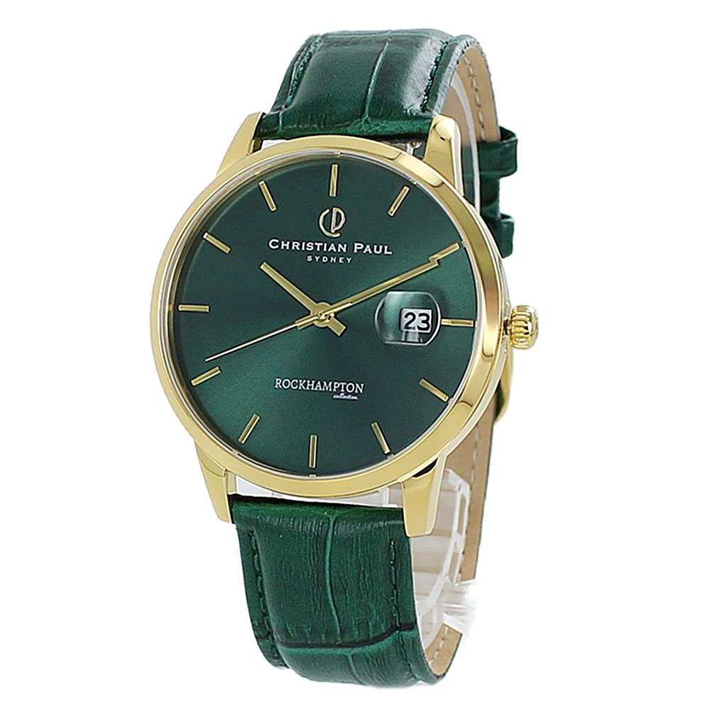 

Christian Paul Date Calendar Unisex Leather Band Watch Green [Christian Paul] Мужские Женские (№3 RHM4032) [Элемент]