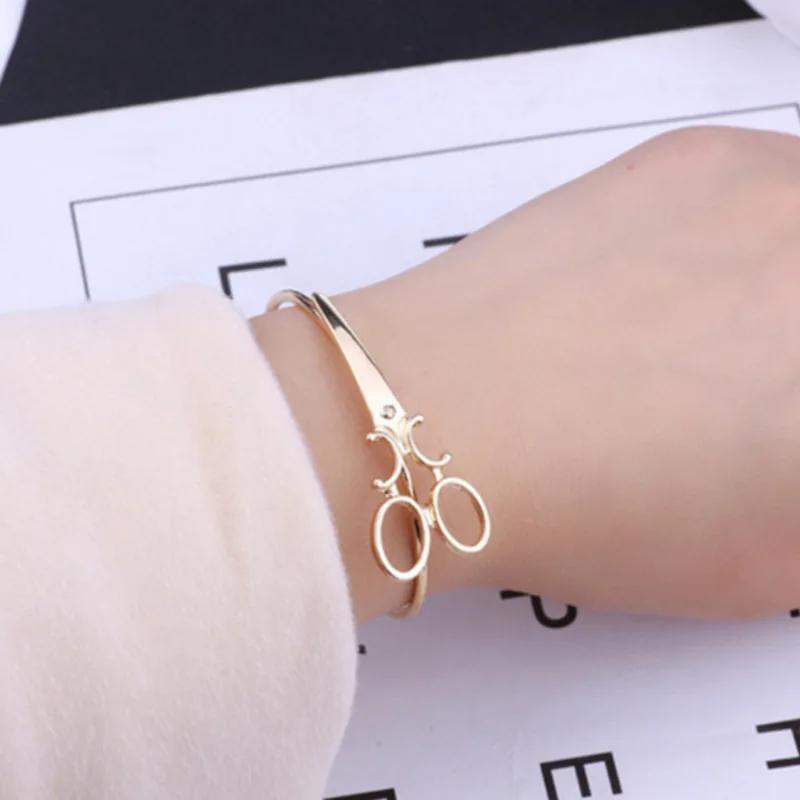 Women's Fashion  Silver Stainless Steel Scissors Bracelet Adjustable Bangle for Couple Jewelry