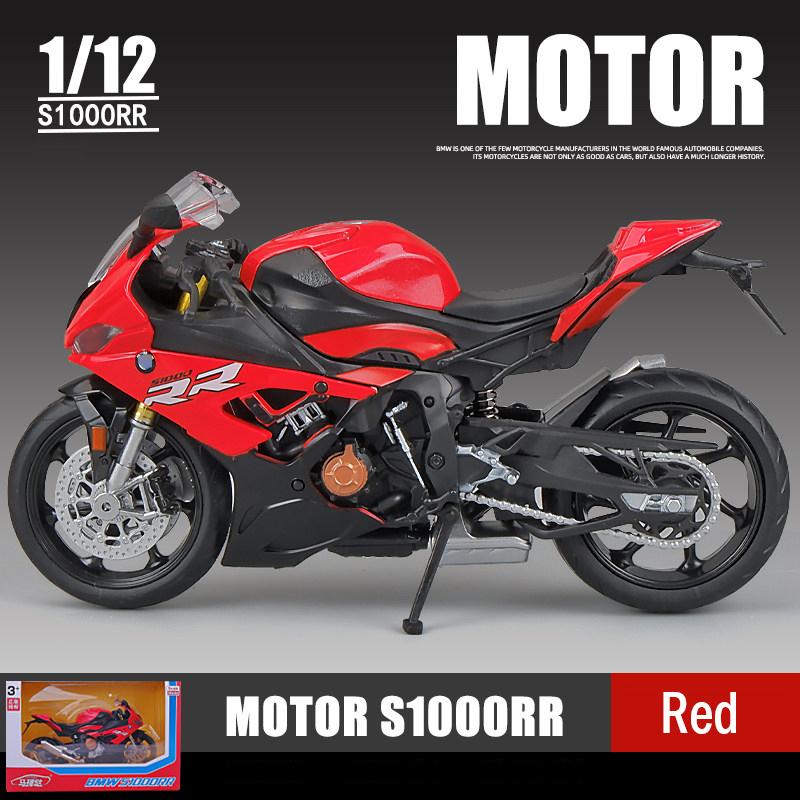 1/12 BMW S1000RR 2021 Die Cast Motorcycle Model Toy Vehicle Collection Autobike Shork-Absorber Off Road Autocycle Toys Car