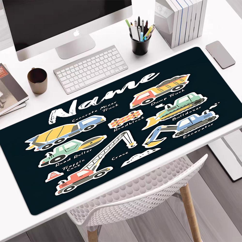 Custom Name excavator Theme Mouse Pad, Non Slip Rubber Base, Multifunctional Office & Home Decor, Perfect for Workspace Personalization.