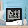 Electronic Temperature and Humidity Meter with Large Screen Digital Display Indoor Thermometer Hygrometer with Alarm Clock for Baby and Kidsren's Room