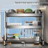 Stainless Steel Kitchen Sink Rack for Dish and Bowl Storage
