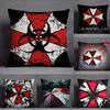 Game R-Resident E-Evil U-Umbrella Pillow Case Square Double-Sided Printing Short Plush Sofa Cushion Cover Bedroom Bedside Pillow