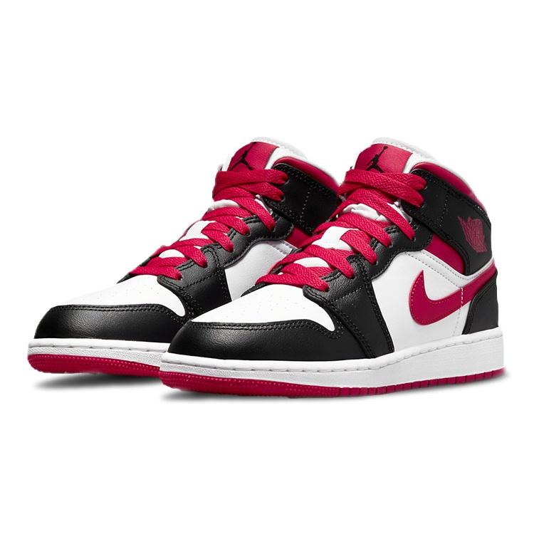 (GS) Air Jordan 1 Mid 'White Very Berry' Kids' 554725-016