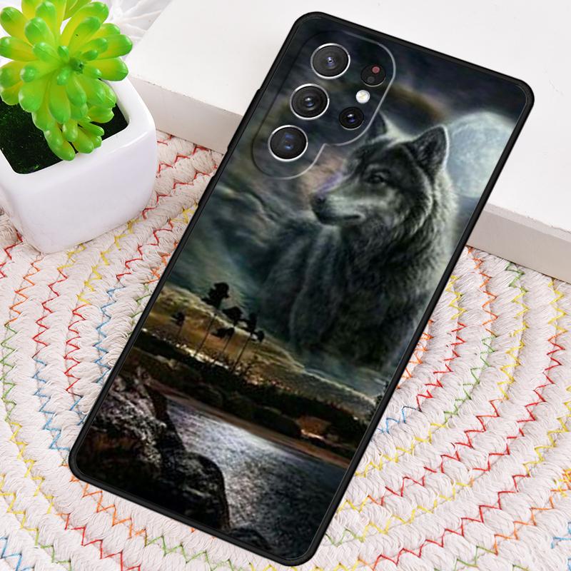 Moonlight of the Wolf Silicone Phone Case For Samsung Galaxy note 10 pro S26 S25 S24 S23 S22 S21 Plus S25Ultra Capa Cover