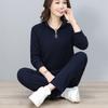 Fashion Stand Collar Half Cardigan Zipper Sport Suit for Women Spring Autumn Casual Sports Outfit Tracksuit for Ladies