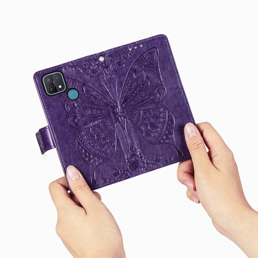 Butterfly Leather Flip Case For OPPO A57 A38 A74 A58 5G A78 A16 A79 A18 A40 Reno 13 13F Realme 8 9 14 Pro 11 C85 C51 C53 C63 C61 C67 Find Wallet Cover