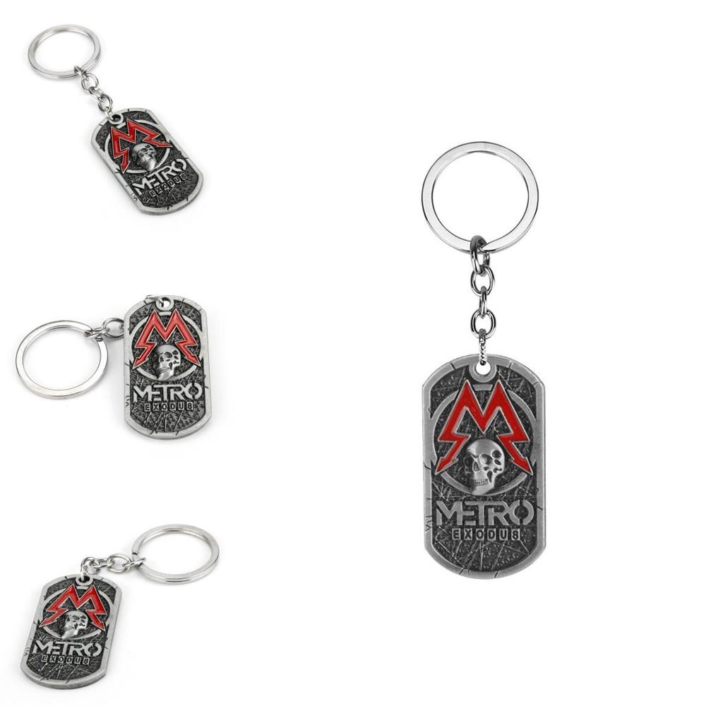 Collier Pendentif Crâne Metro Exodus Avec Design Géométrique en Alliage Pour les Fans de Jeu